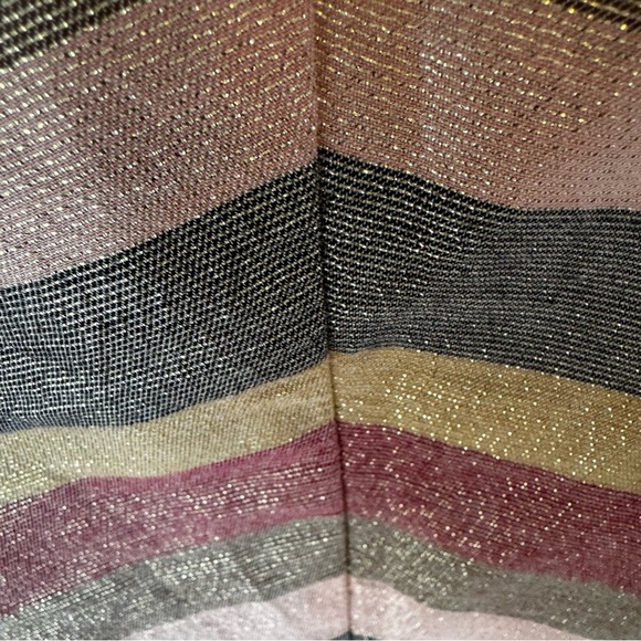 Torrid Chevron Plus / Stripe Multi Color Shine Lurex A Line Midi Skirt Size 2X - Picture 5 of 9